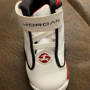 Size 7c Jordan’s red and white